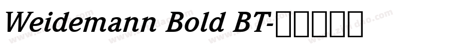 Weidemann Bold BT字体转换